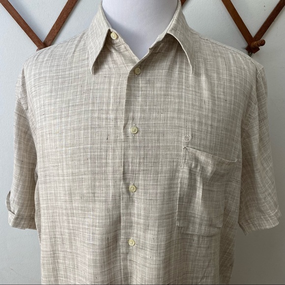 Nazareno Gabrielli Linen Button Down Shirt Made In Italy - Picture 2 of 14